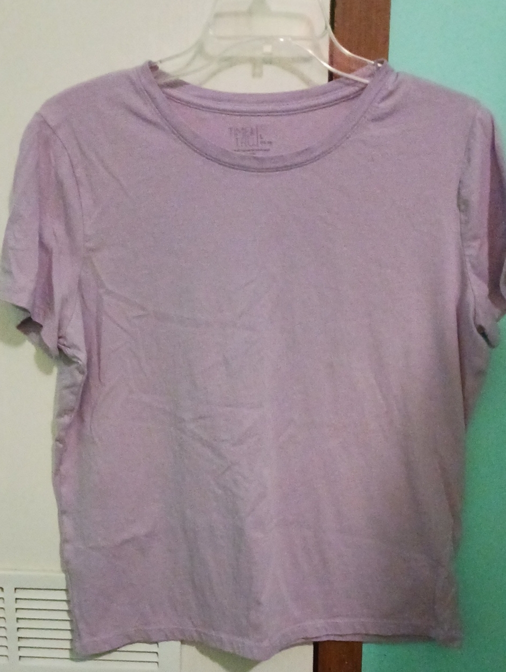 Time and Tru Lavender Short Sleeve Crewneck Tee